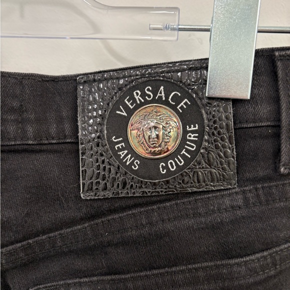 Vintage Versace Jeans Couture Black Mom Jeans Size 30 - Picture 7 of 11